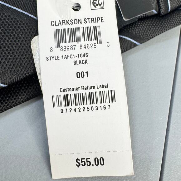 ALFANI ALFATECH Mens Necktie Clarkson Stripe Black Stain Resistant New - Picture 5 of 9